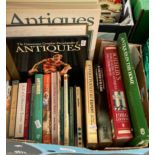 Box of assorted antique books, to include: 'Antique Furniture Expert', 'Collecting inexpensive