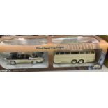 Norev 1:18 scale diecast model of a Simca Chambord and Henon caravan in original box. (B.P. 21% +