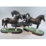 Two Beswick studies of horses, both on plinths: Welsh Cob stallion x2 together with a Royal