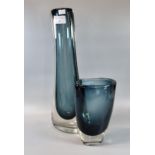 Two Murano heavy quality glass vases, the tallest 42cm approx. (2) (B.P. 21% + VAT)