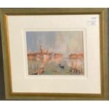 Mark Cox (British 20th century), 'St Giorgio Maggiore, Venice', signed with initials,