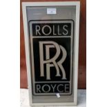 Rolls Royce rectangular illuminated sign. 49x23cm approx. (B.P. 21% + VAT)