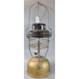 Tilley lamp, with clear glass shade. 37cm high approx. (B.P. 21% + VAT)