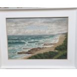 O Reitan (20th century, probably South African), seascape from beach, probably Natal south coast,