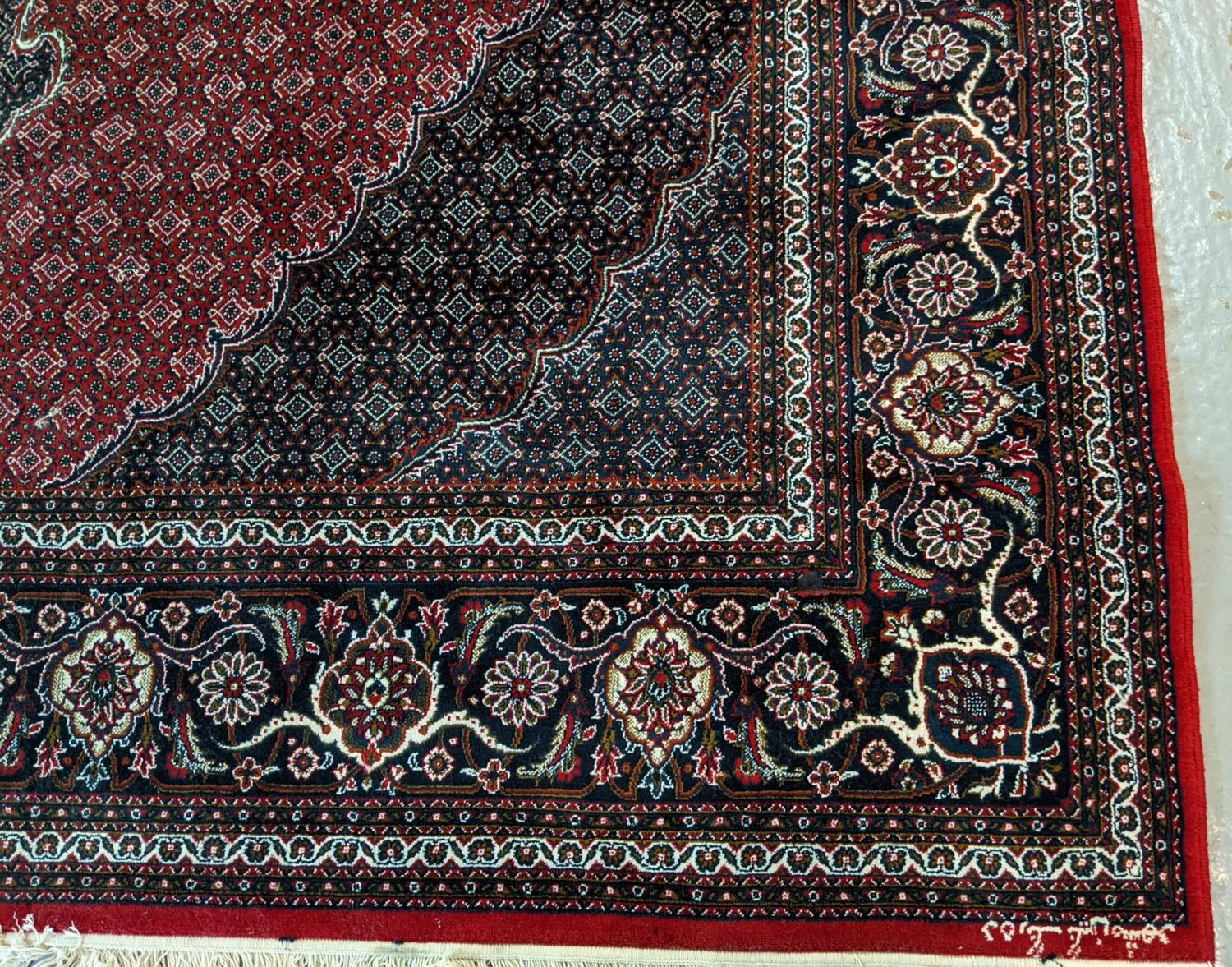 Rich red ground full pile Iranian carpet of Persian Kashan design. (B.P. 21% + VAT) - Image 4 of 5