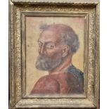 After the Old Master (20th Century), portrait of a bearded man looking over his left shoulder,