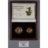 Britannia two coin gold proof set in original box with COA. No. 0068. (B.P. 21% + VAT)