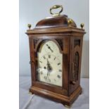 Early 19th century mahogany bracket clock by 'Bland of London', having caddy top with brass