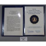 The 1980 Panama Canal centenary 100 Balboa gold coin, struck by The Franklin Mint, 7.13g 500/1000