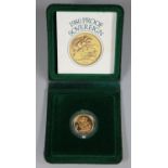 1980 full gold proof sovereign in original box by the Royal Mint, in plastic capsule. (B.P. 21% +