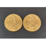 Two gold full sovereigns dated 1911 and 1914. (2) (B.P. 21% + VAT)