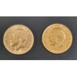 Two gold full sovereigns dated 1912 and 1913. (2) (B.P. 21% + VAT)