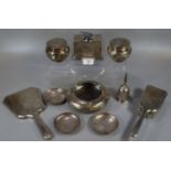 Collection of Waikee and Kingsburg Hong Kong silver items, overall decorated with bamboo and