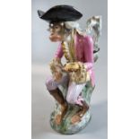 19th century French porcelain pitcher/jug in the form of an anthropomorphic monkey, probably by J
