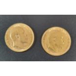 Two gold full sovereigns dated 1904 and 1908. (2) (B.P. 21% + VAT)