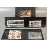 Great Britain large collection of mint stamp sets, mostly in pairs, on black cards 1970s to about