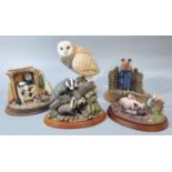 Collection of Border Fine Arts and Country Artists sculptures, to include: A8436 Mud Spa, A0403