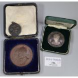 HRH Prince of wales 1st July 1969 silver Investiture medallion in original fitted case, together