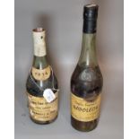 Bottle of 1914 vintage Cognac Fine Champagne, Barnett & Fils together with a Napoleon Cognac