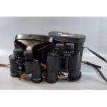 Pair of Asahi Pentax 8x40 wide field binoculars in original case together with a pair of Prinz