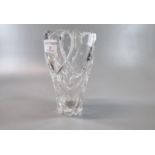 Waterford glass Marquis bud style vase. 17.5cm high approx. (B.P. 21% + VAT)