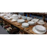 Seven trays of Wedgwood English bone china 'Amherst' design coffee and tea ware, to include: various