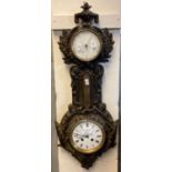 Late Victorian cast iron aneroid barometer marked J. J. Wainwrighte & Co. Birmingham, with two train