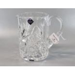 Edinburgh crystal single handled water jug standing 17.5cm high approx in original box. (B.P.