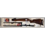 Webley Hawk Mark 2 break action air rifle with interchangeable .177 and .22 barrels and telescopic