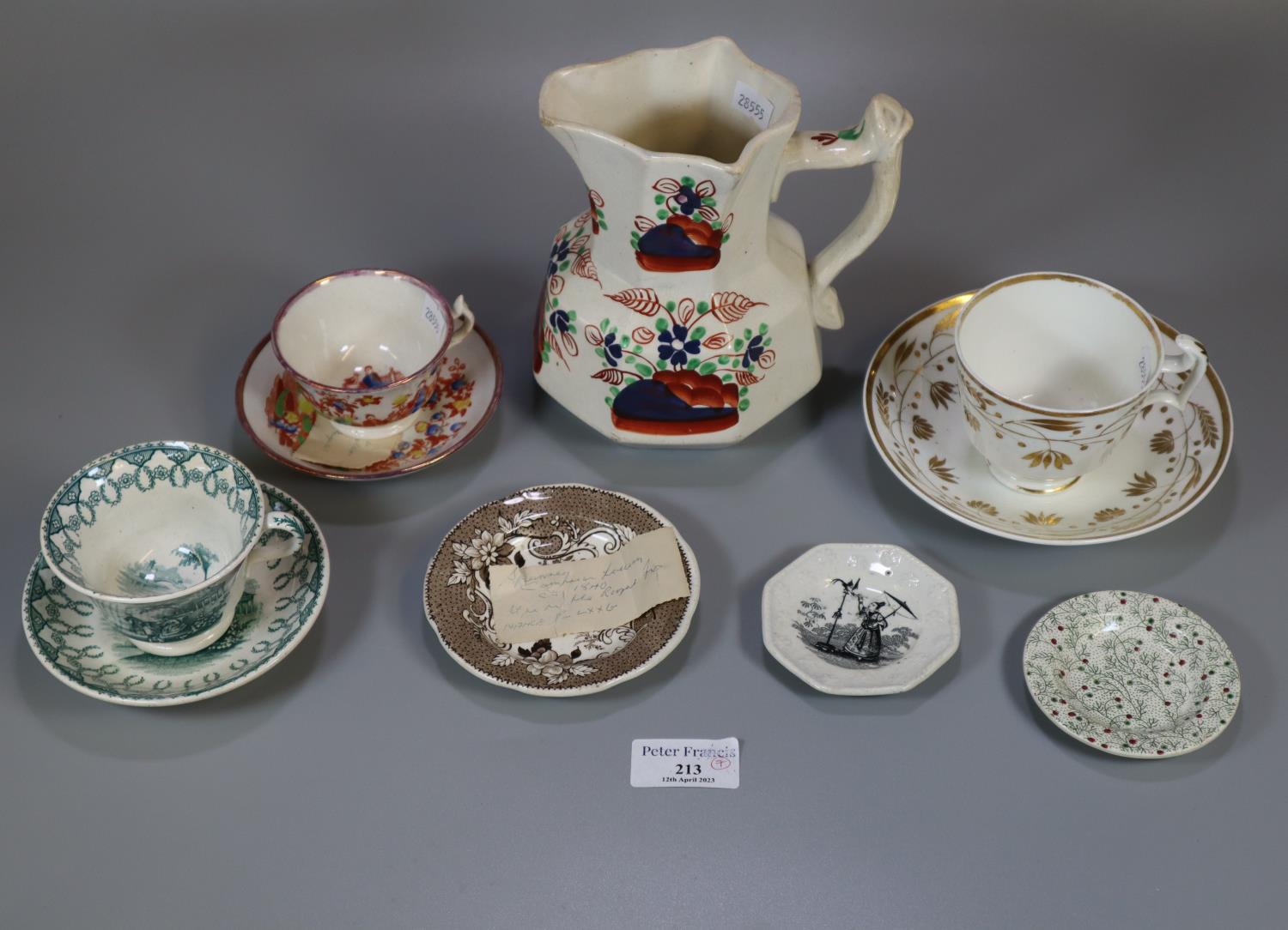 Collection of 19th century Welsh pottery, many having labels to the reverse for the Grant Davidson