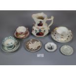 Collection of 19th century Welsh pottery, many having labels to the reverse for the Grant Davidson