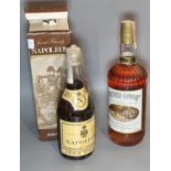 Napoleon Special Brandy, Jean Philip together with a bottle of Southern Comfort 1.136 L 50%