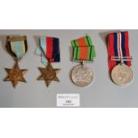 Collection of WWII medals believed to have been awarded to Douglas Jones, to include: 1939-45