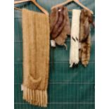 Collection of fur stoles, scarves and tippets