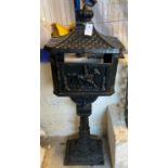 Cast metal American style postbox with horse decoration. (B.P. 21% + VAT)