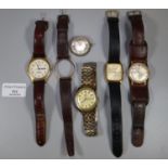 Selection of vintage and other gentleman's wristwatches, to include: Nivada gentleman's 9ct gold