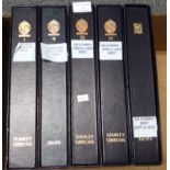 Great Britain/Davo Hingless boxed albums 1840-2012 (5) with a few pre-decimal mint stamps in