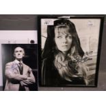 Unframed photograph of the actor Johnathan Pryce and another similar framed of the actress Ingrid