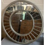 Modern circular sunburst design mirror. 91cm diameter approx. (B.P. 21% + VAT)