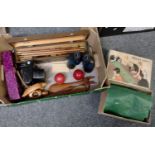 Box of assorted items, to include: vintage Escalado horse racing game in original box, gun