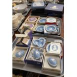 Collection of Wedgwood blue and white Jasper Ware items, all appearing in original boxes, to