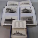 Two albums of various Navel postcards and photo-cards together with The Franklin Collection of