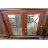 19th century mirror door mahogany chiffonier on platform base. (B.P. 21% + VAT)