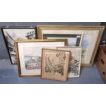 Group of assorted furnishing pictures, various including: Venetian scenes and other landscapes in