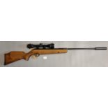 Webley Xocet .22 break action air rifle with integral moderator silencer and Nikko Stirling 4:32