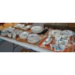 Six trays of Mason's Ironstone 'Regency' design items to include: dresser jugs, ashtray, various