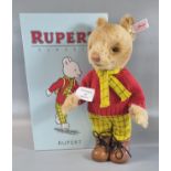 Modern Steiff Rupert Classic 'Rupert' bear, in original box with COA. (B.P. 21% + VAT)