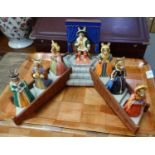 Group of Royal Doulton Bunnykins items; boxed figures of Henry VIII and his six wives with the Tudor