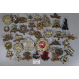 Collection of assorted British military cap badges, various, including: East Lancashire,