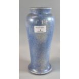 Ruskin Art pottery blue lustre baluster vase. 25cm high approx. Impressed marks to base with date